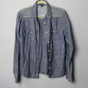 American Eagle Outfitters Chambray, Denim Shirt